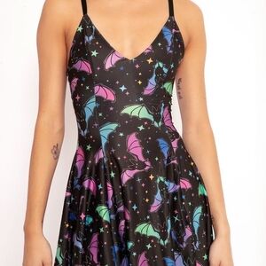 Blackmilk Rainbow Bats Mini Strappy Dress